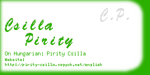 csilla pirity business card